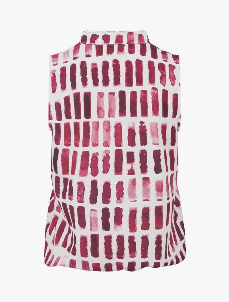 Ärmelloses Oberteil mit fantasievollem Druck - Rose