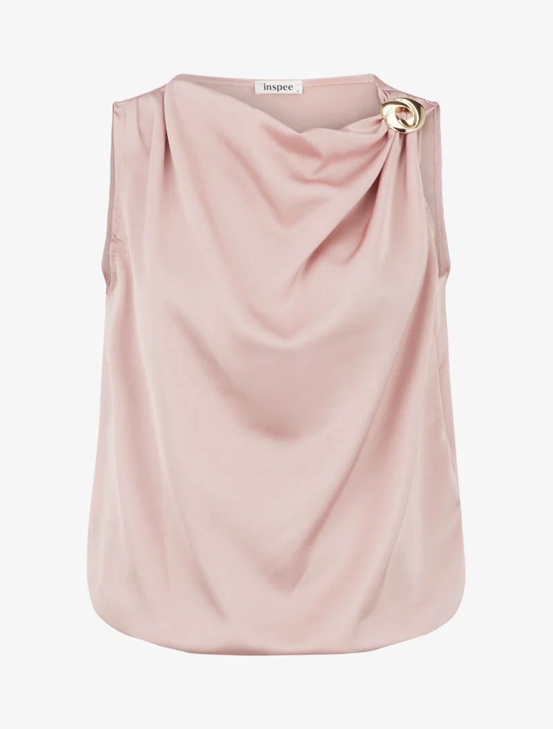 Satinierte Top-Kugel mit Metallschmuck - Rose