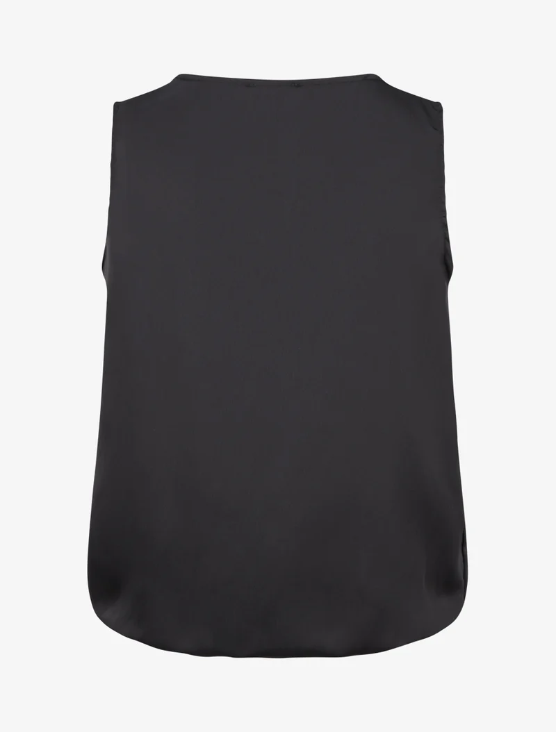 Satinierte Top-Kugel mit Metallschmuck - Schwarz