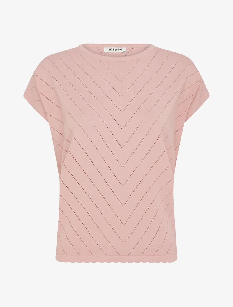 Gehäkeltes Top mit Rundhalsausschnitt - Rose