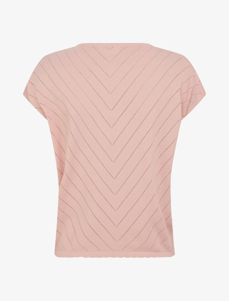 Gehäkeltes Top mit Rundhalsausschnitt - Rose