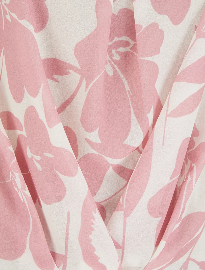 Oberteil aus bedrucktem Blumenstoff - Rose