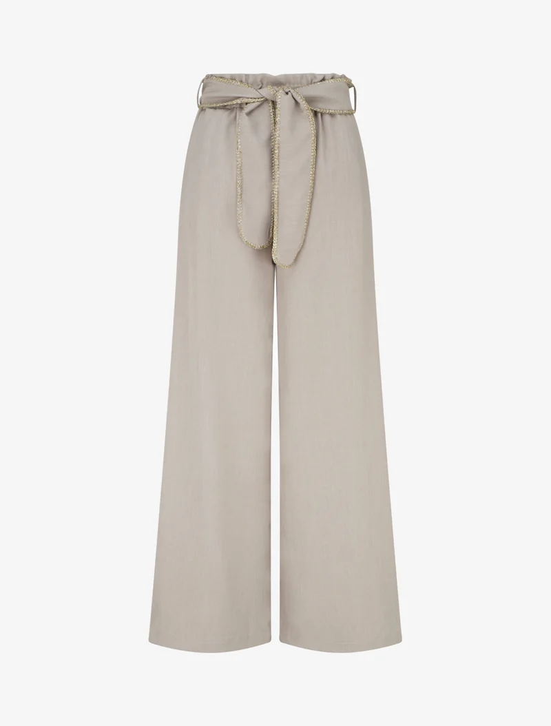 Gürtelhose mit irisierendem Detail - Maulwurf