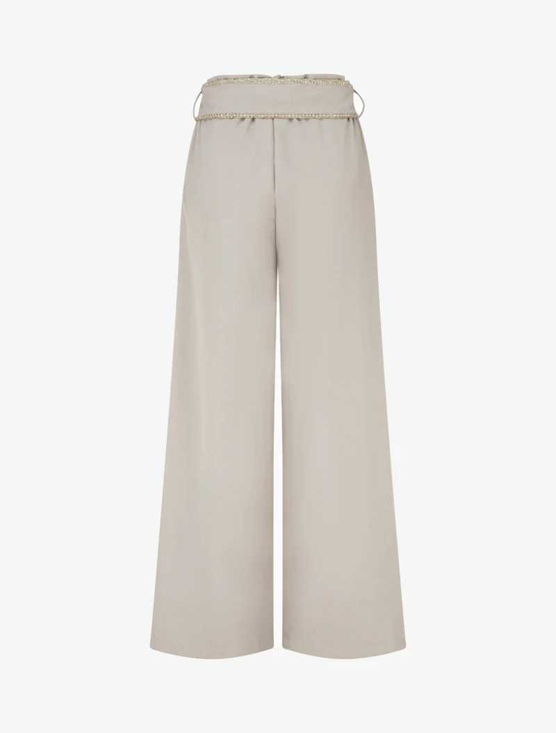 Gürtelhose mit irisierendem Detail - Maulwurf