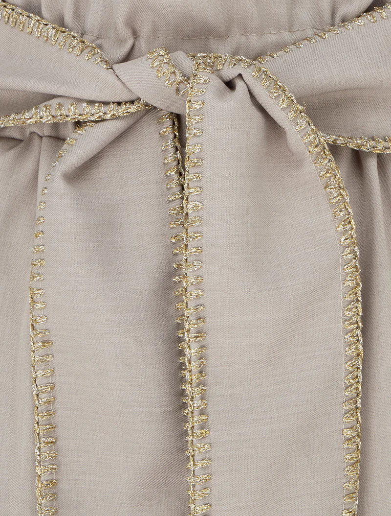 Gürtelhose mit irisierendem Detail - Maulwurf