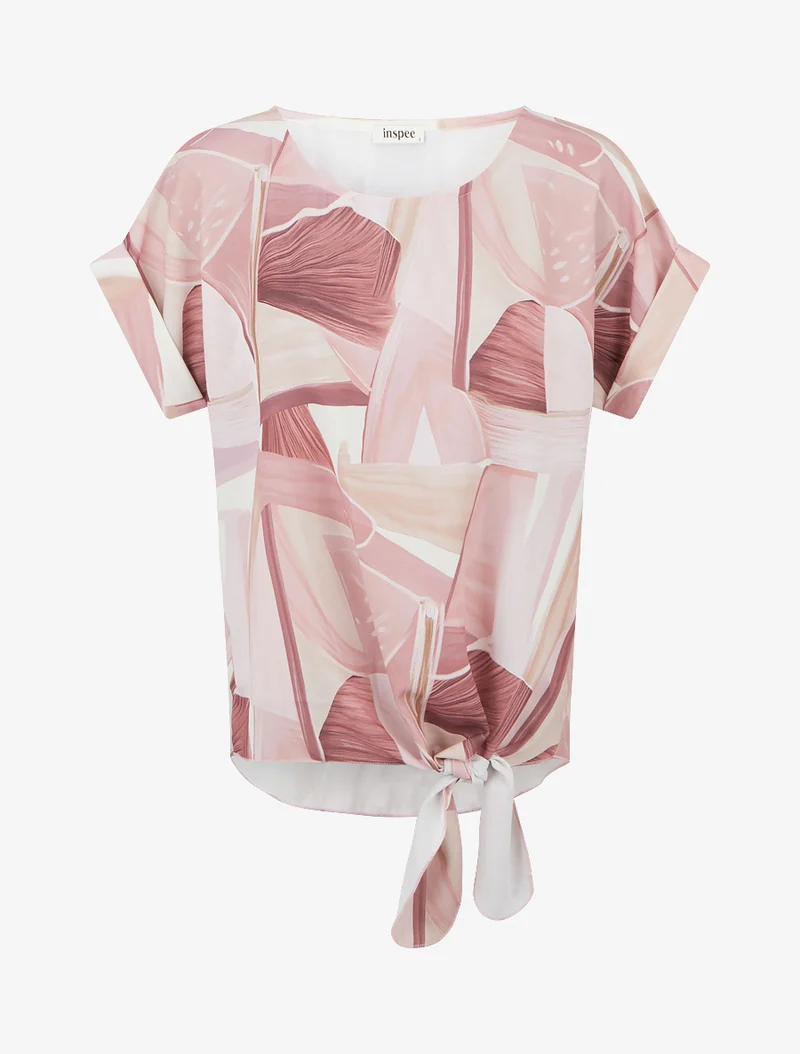Abstrakt bedrucktes Bindetop. - Rose
