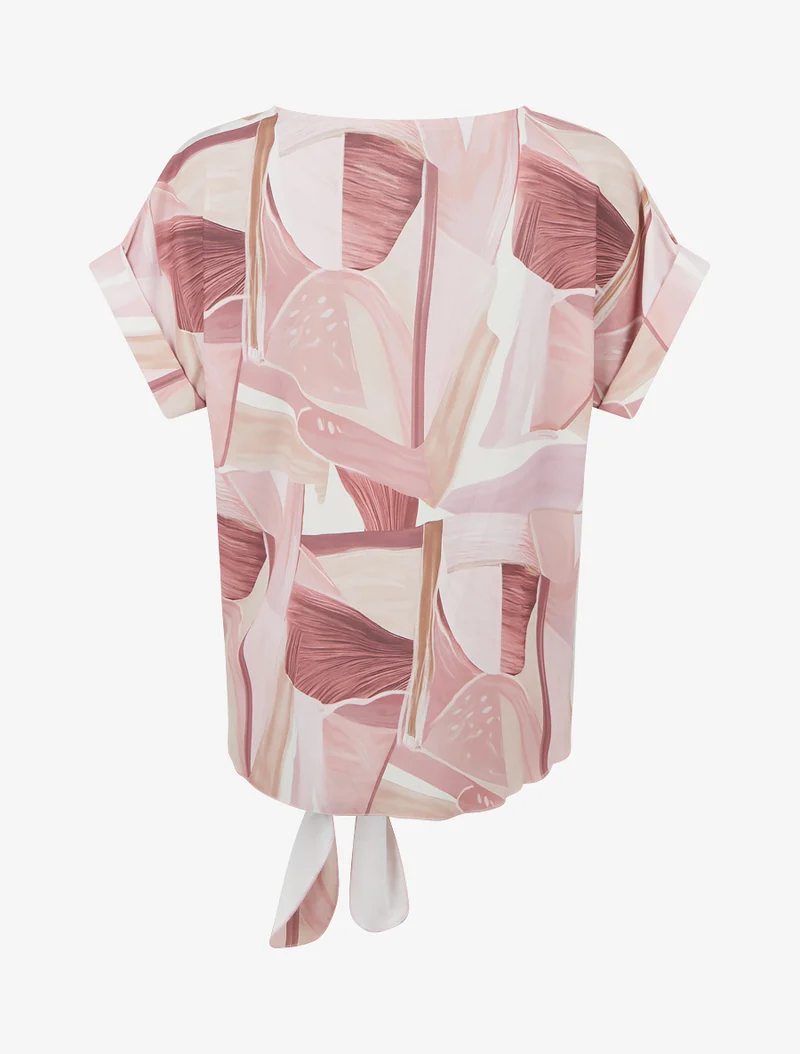 Abstrakt bedrucktes Bindetop. - Rose