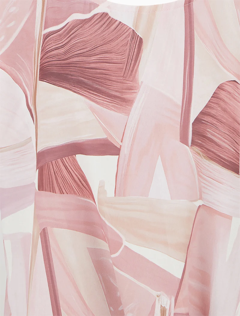 Abstrakt bedrucktes Bindetop. - Rose