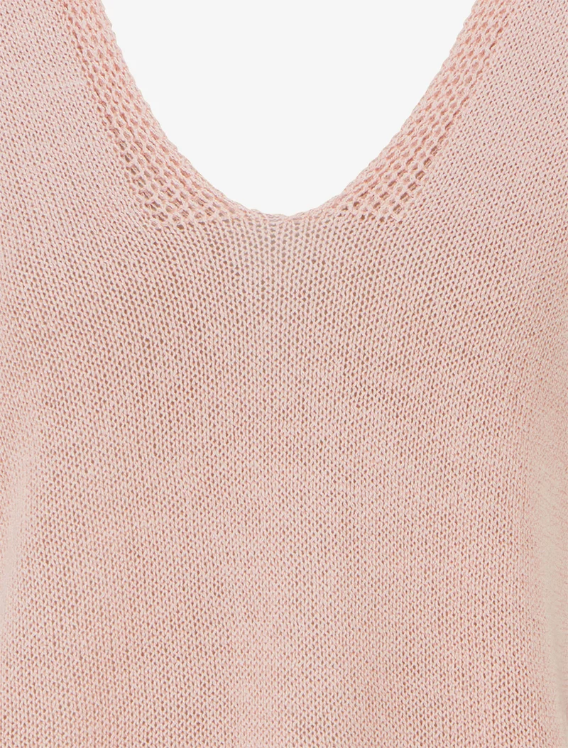 Kurzärmeliges Stricktop - Rose