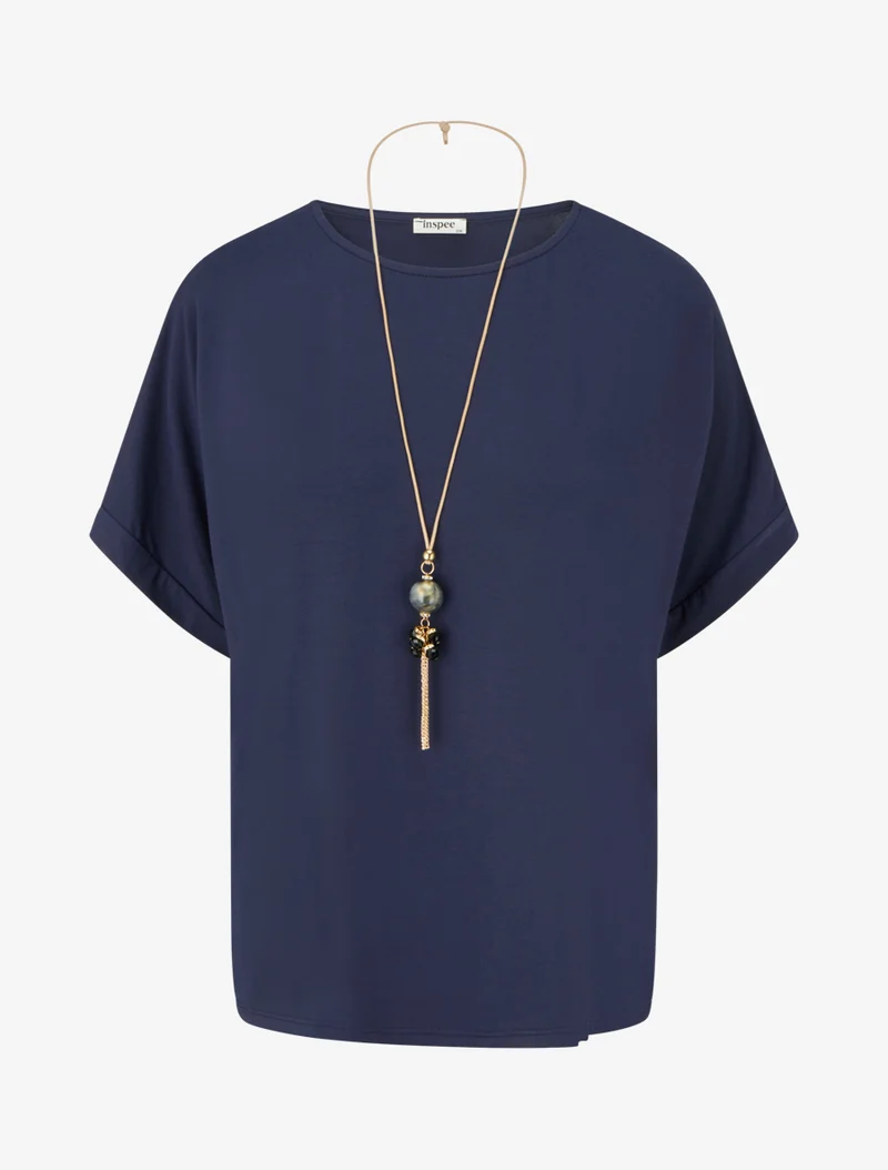 Kurzärmeliges Top - Marine