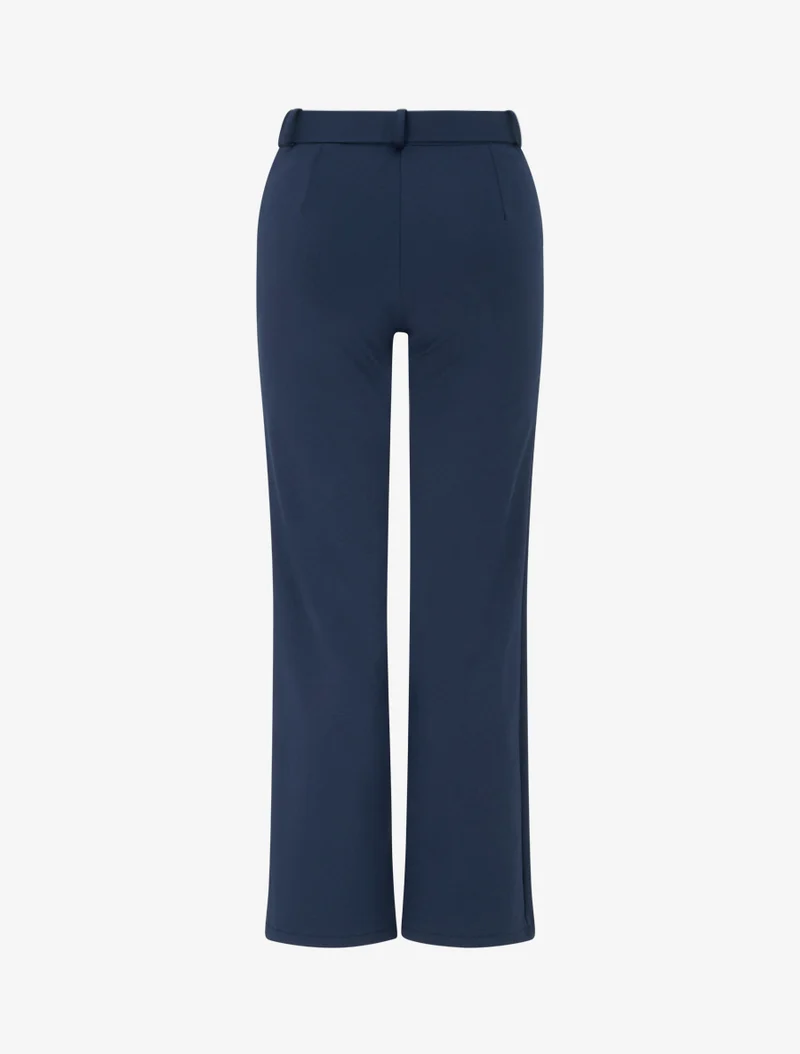 Gerade Hose mit Gürtel - Marine
