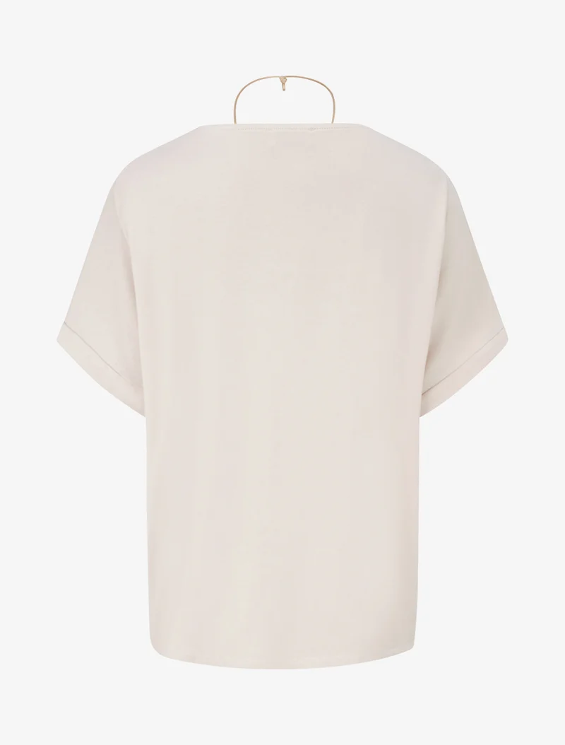 Kurzärmeliges Top - Beige