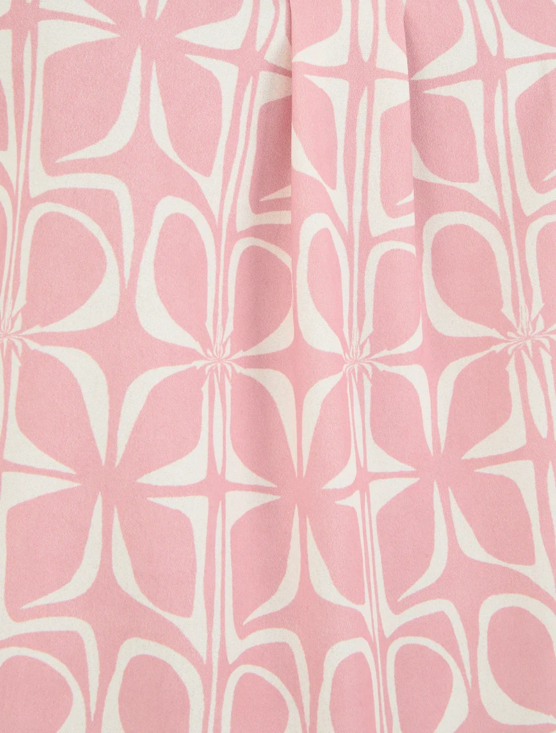 Grafisch bedrucktes ärmelloses Top rechts - Rose