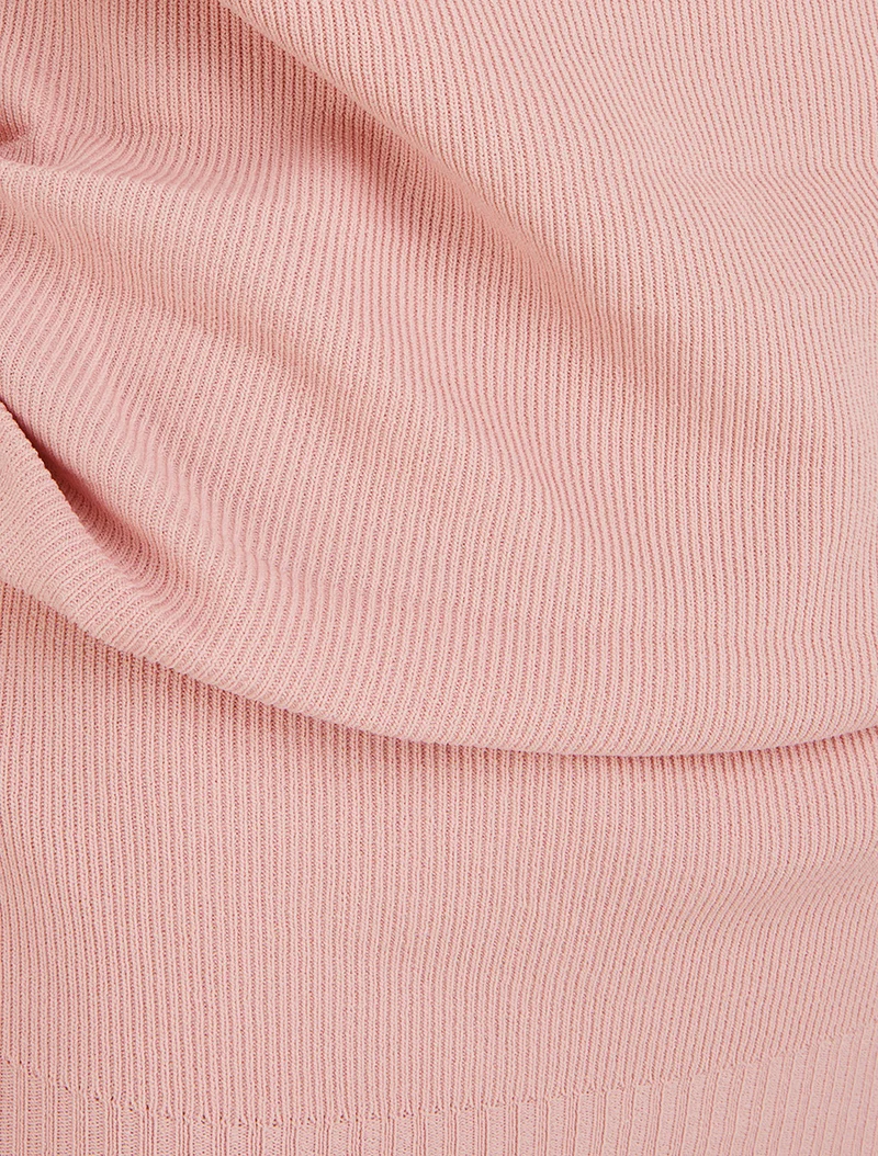 Ärmelloses Top mit Wasserfallausschnitt - Rose