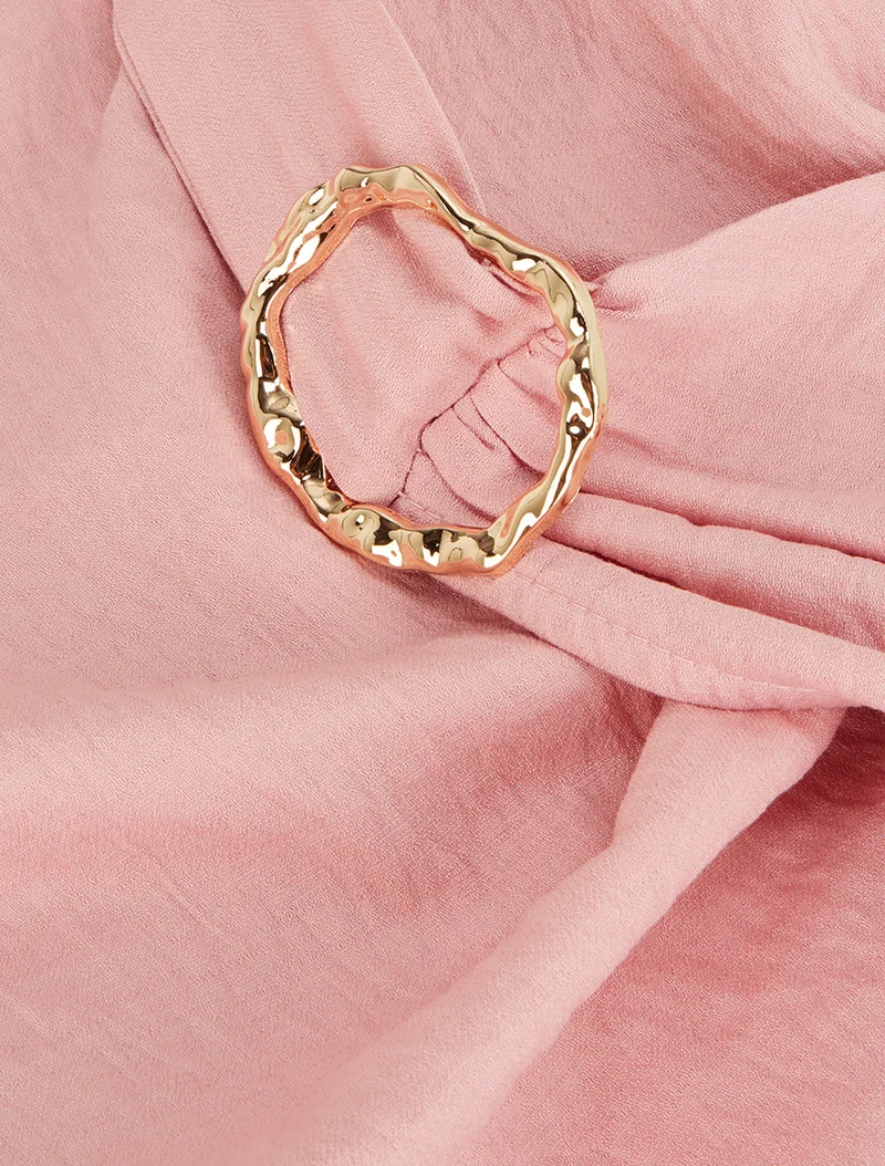 Bikinioberteil mit Racerback und Schmuckträgern - Rose
