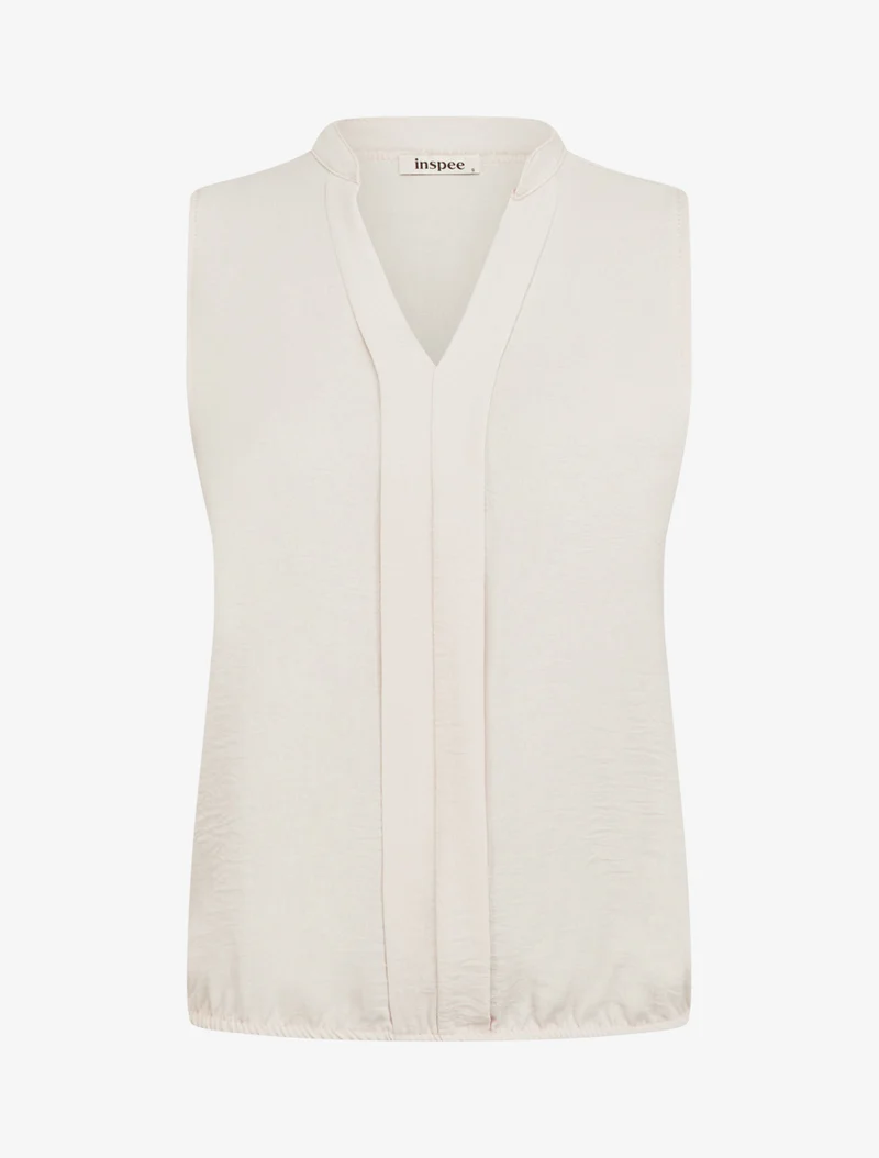 V-Ausschnitt Top - Beige