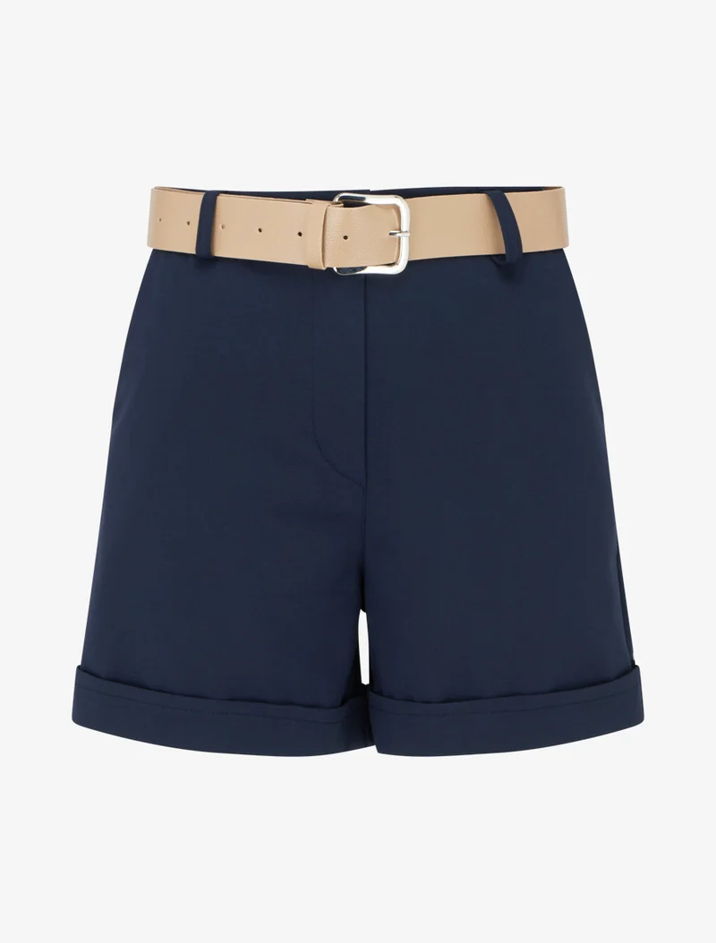 Gürtelshort mit Umschlag - Marine