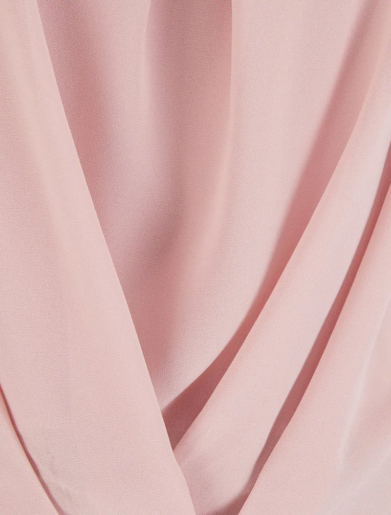 Oberteil aus Voile mit Drapierungseffekt - Rose
