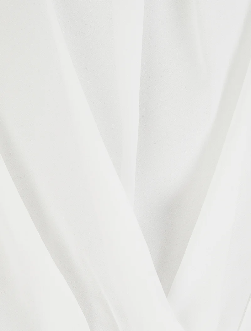Oberteil aus Voile mit Drapierungseffekt - Weiß