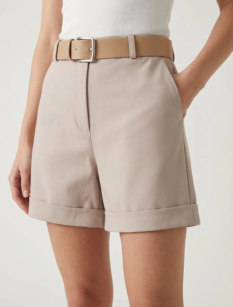 Gürtelshort mit Umschlag - Maulwurf