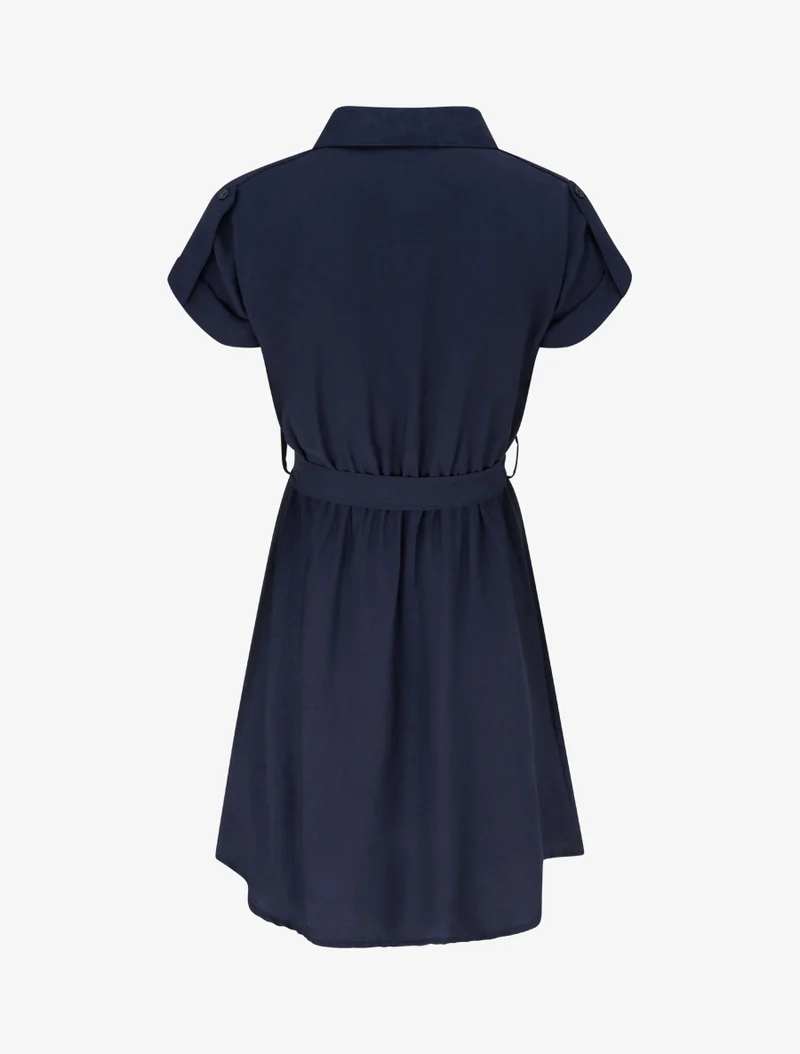 Kurzarm-Hemdkleid - Marine