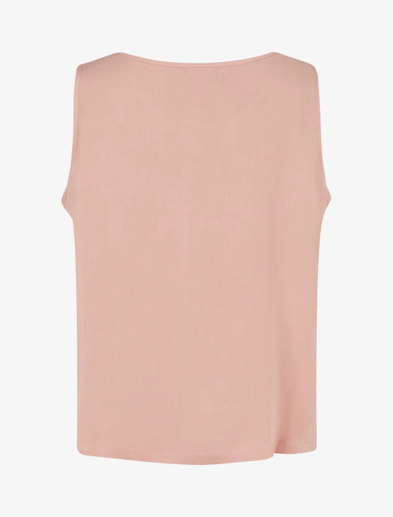 Ärmelloses einfarbiges Top - Rose