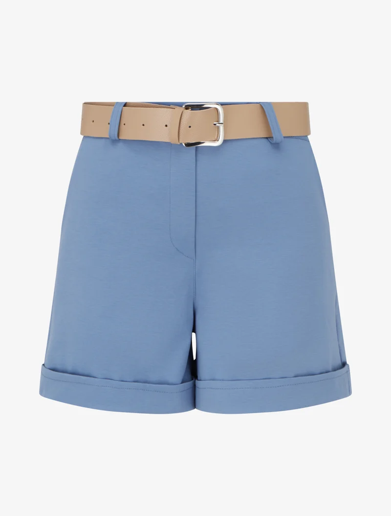 Gürtelshort mit Umschlag - Blau