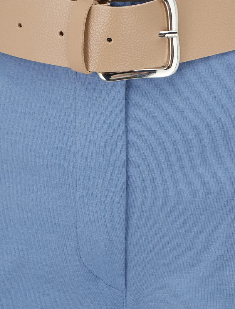Gürtelshort mit Umschlag - Blau