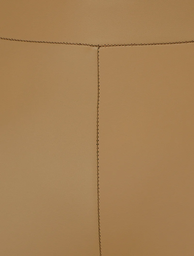 Skinny-Leggings aus Kunstleder - Kamel