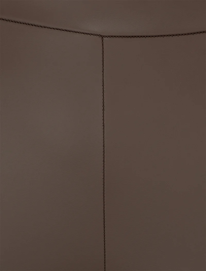 Unifarbene Leggings in Lederoptik - Braun