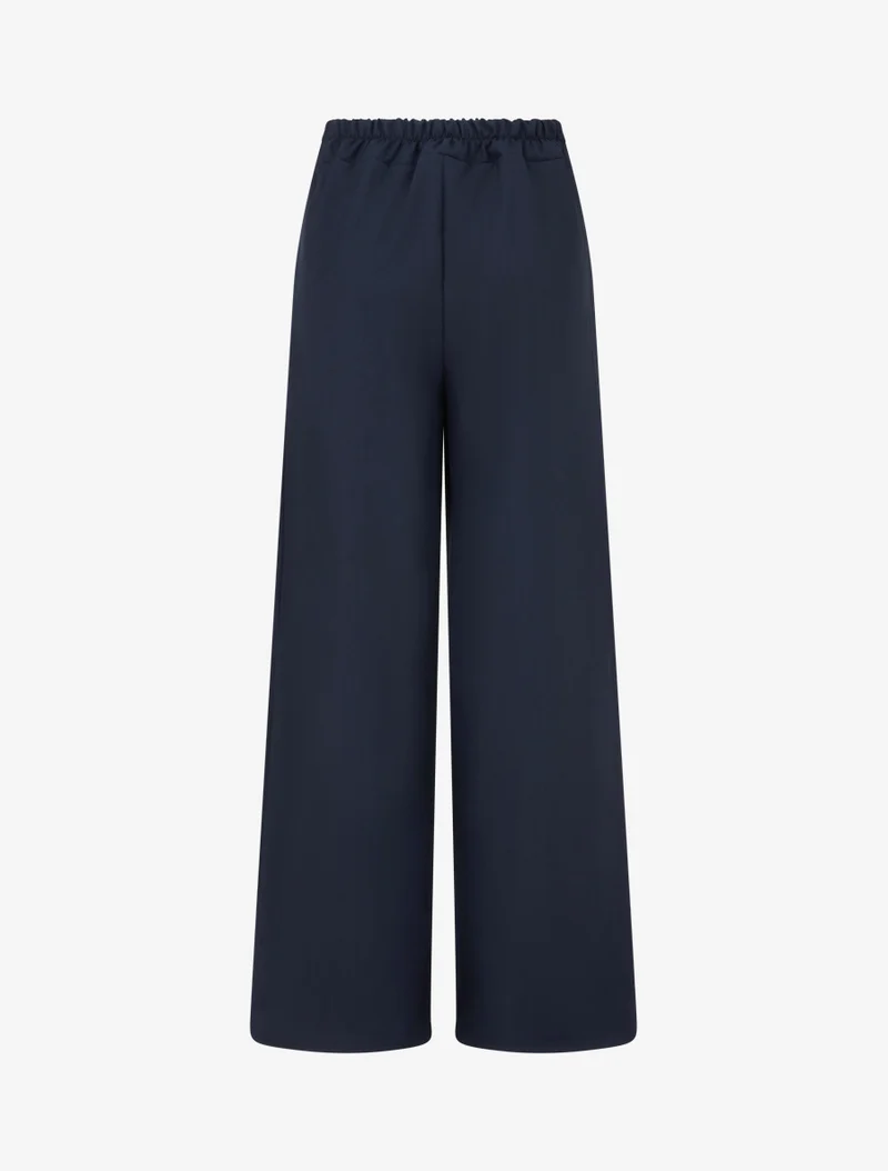 Weite Hose mit Riemen und Knöpfen - Marine
