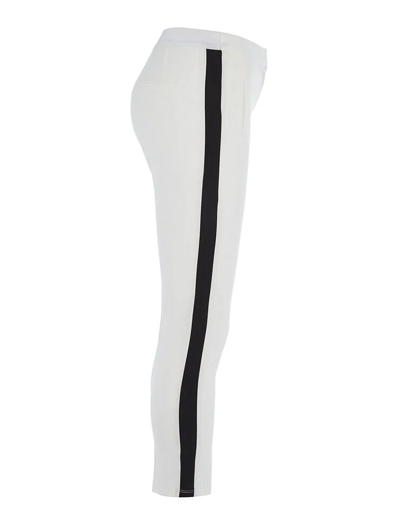 Sporthose mit Streifen - Ecru