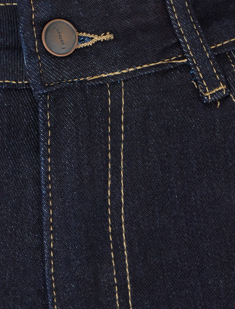 Umgeschlagene Jeansshorts - Rohblau