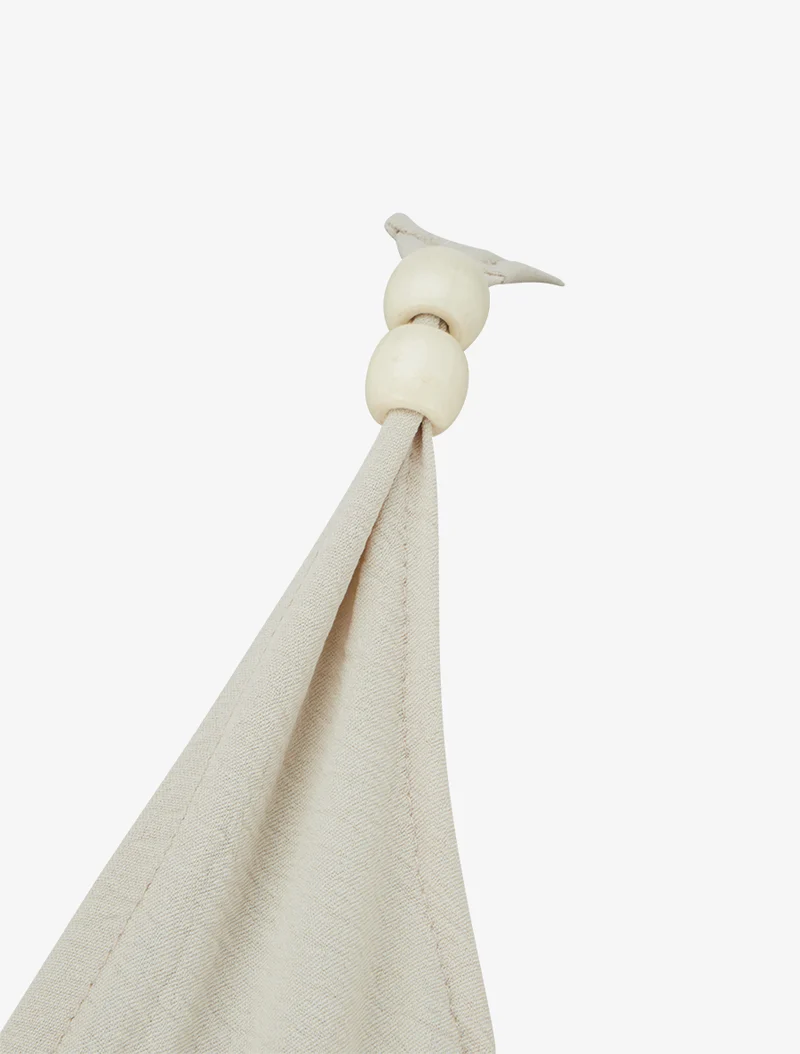 Langes ausgestelltes Kleid mit Perlenriemen - Beige