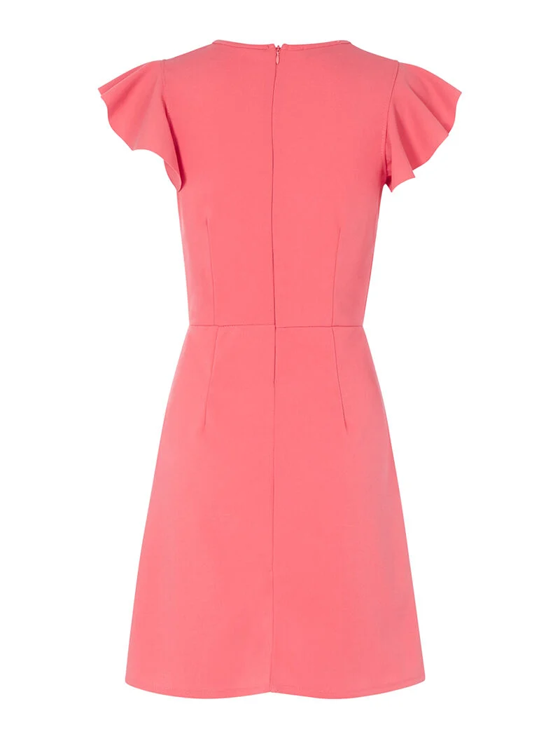 Kleid mit Flügelärmeln - Rose