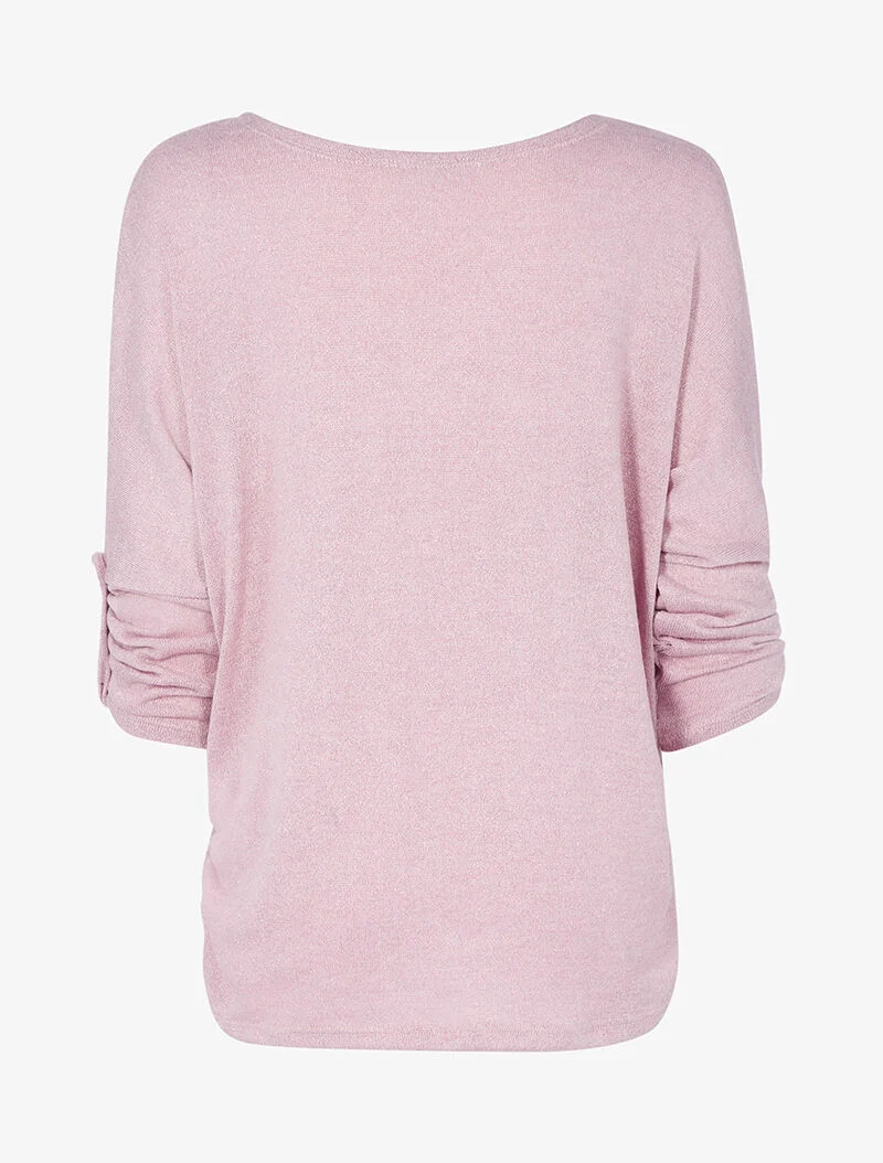 Weit geschnittenes glitzerndes Top - Rose