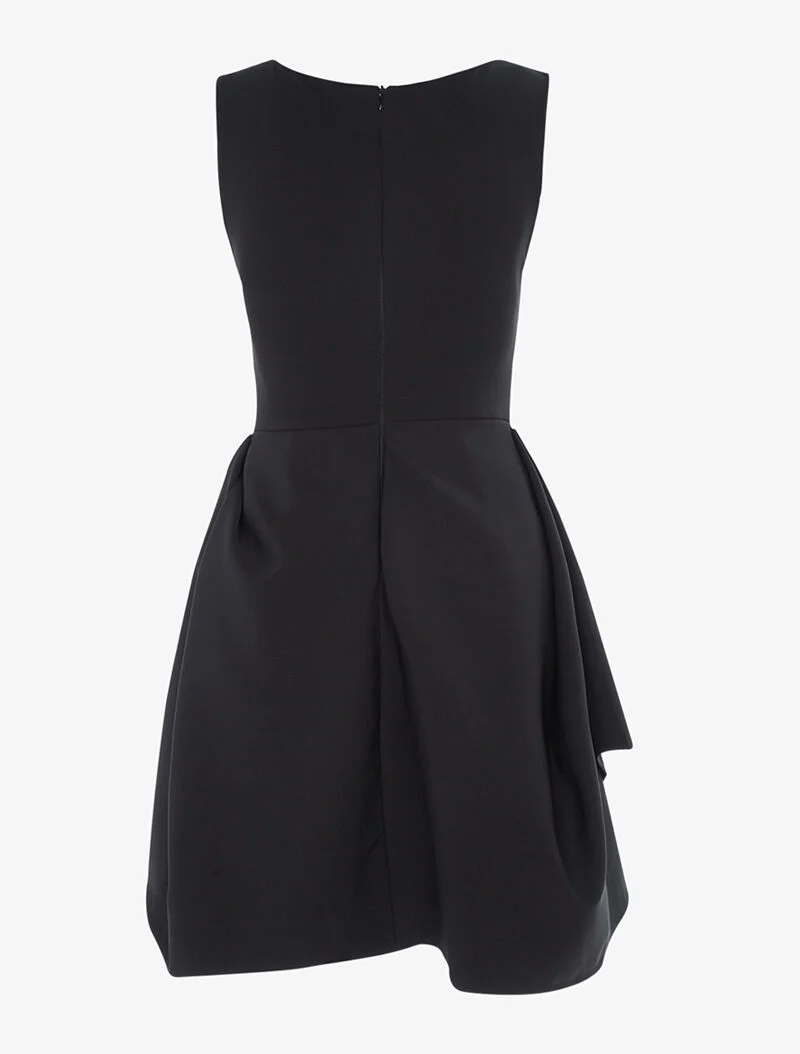 Overall mit Spitzensaum im Lagen-Look - schwarz