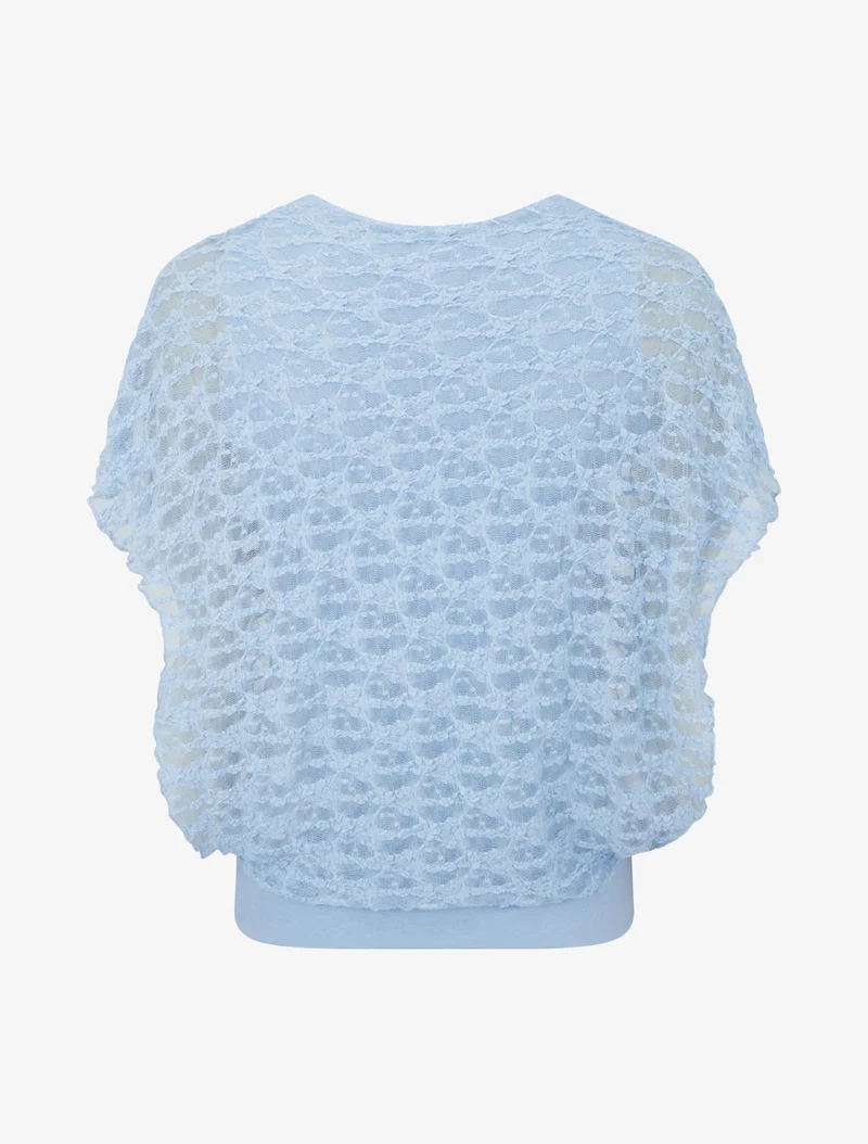 Spitzenkugel aus Spitze - Himmelblau