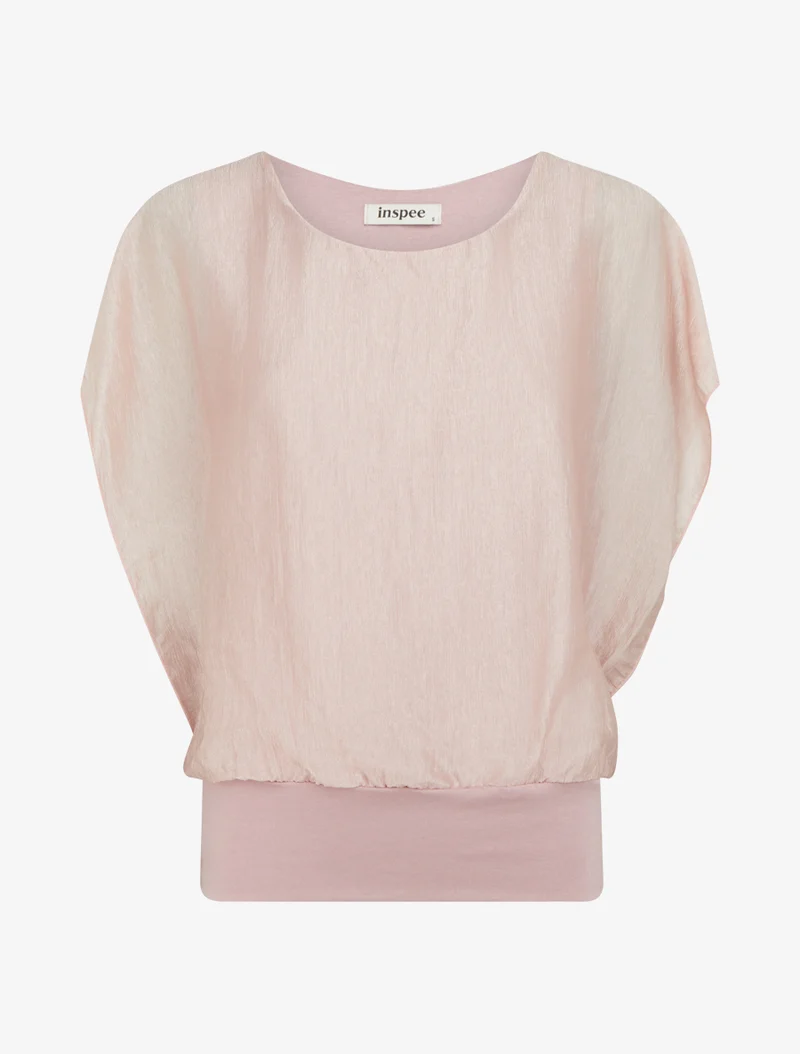 Top aus strukturiertem Stoff - Rose