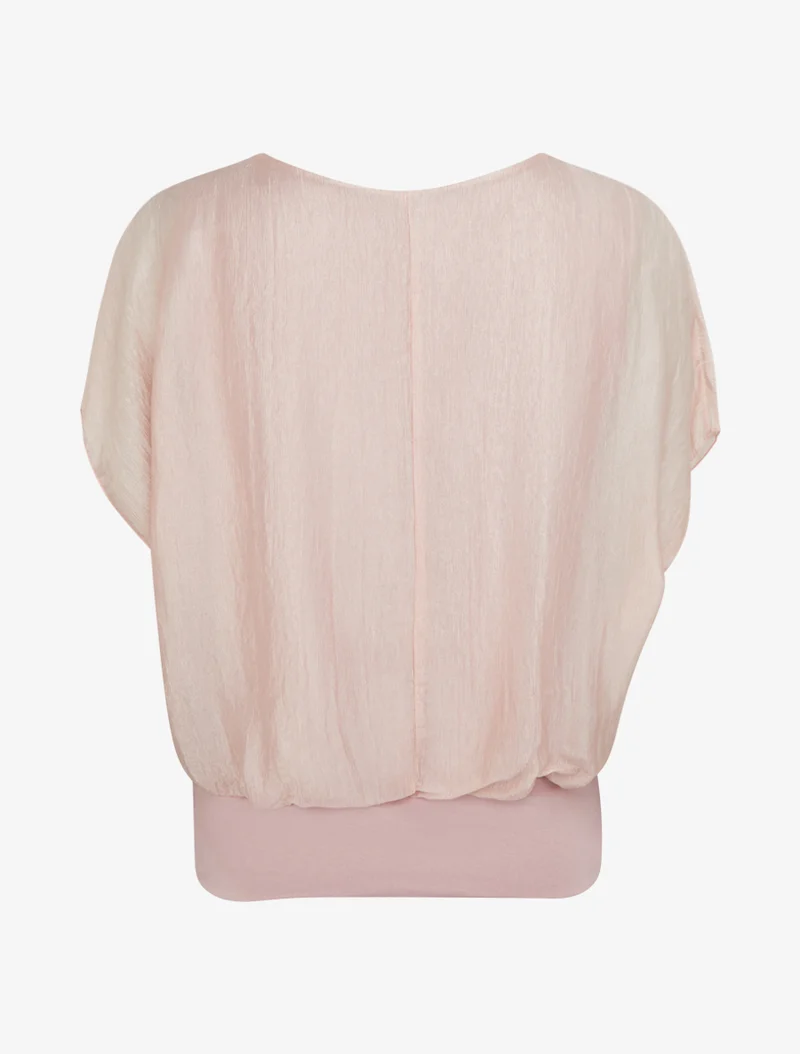 Top aus strukturiertem Stoff - Rose