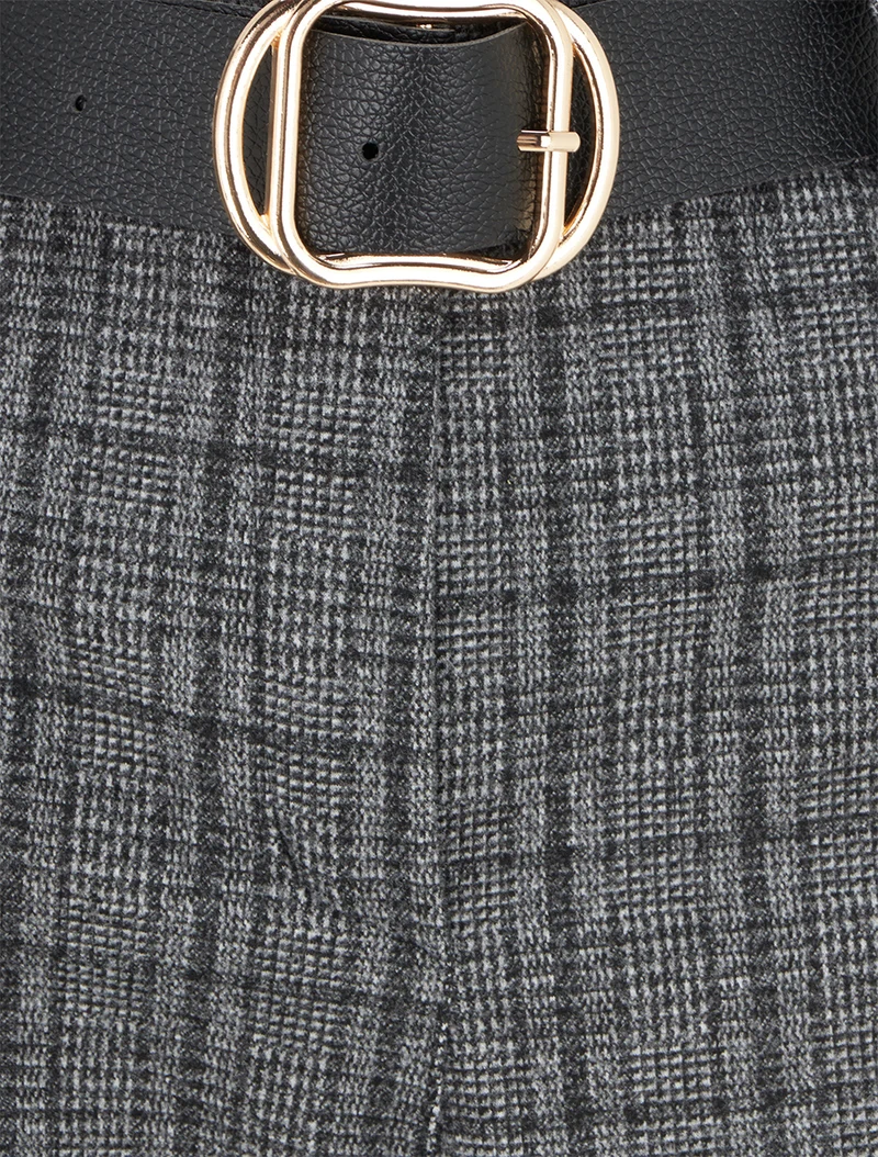 Dicke Hose mit Tartan-Muster - Grau