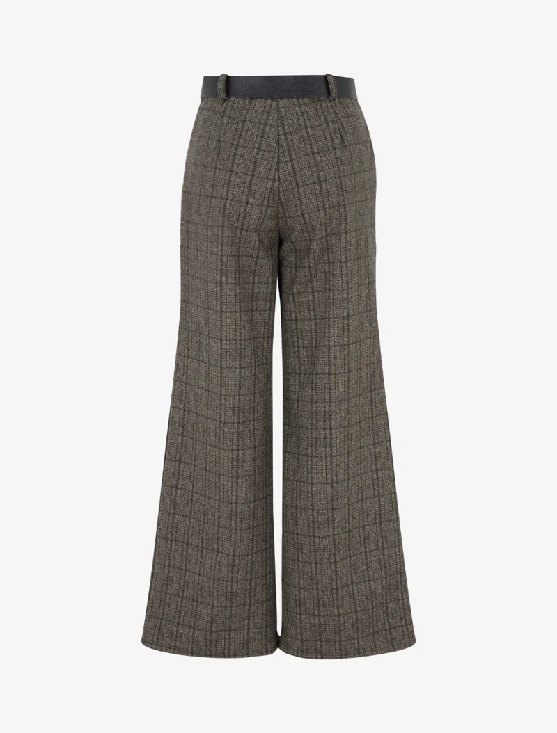 Dicke Hose mit Tartan-Muster - Schwarz