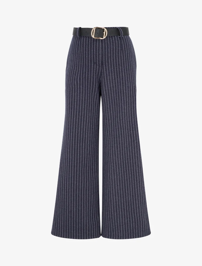 Dicke gestreifte Hose - Marine