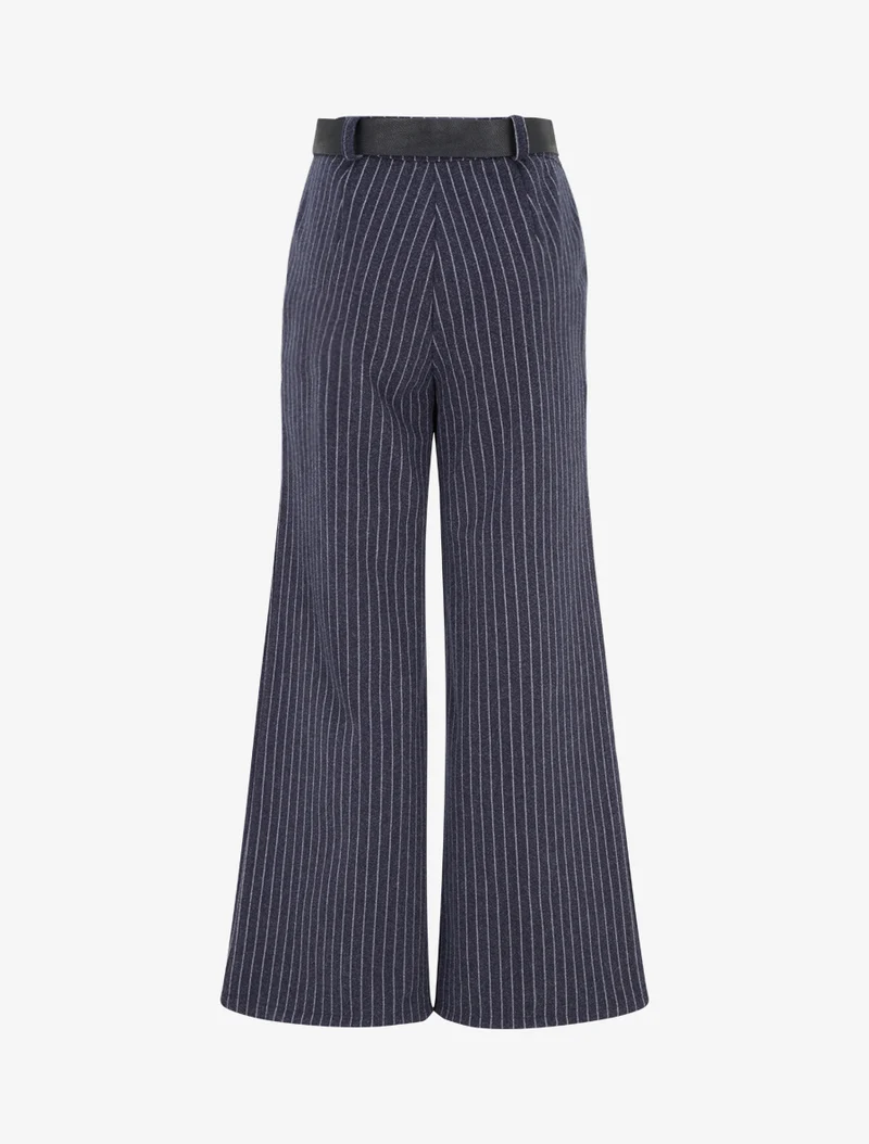 Dicke gestreifte Hose - Marine