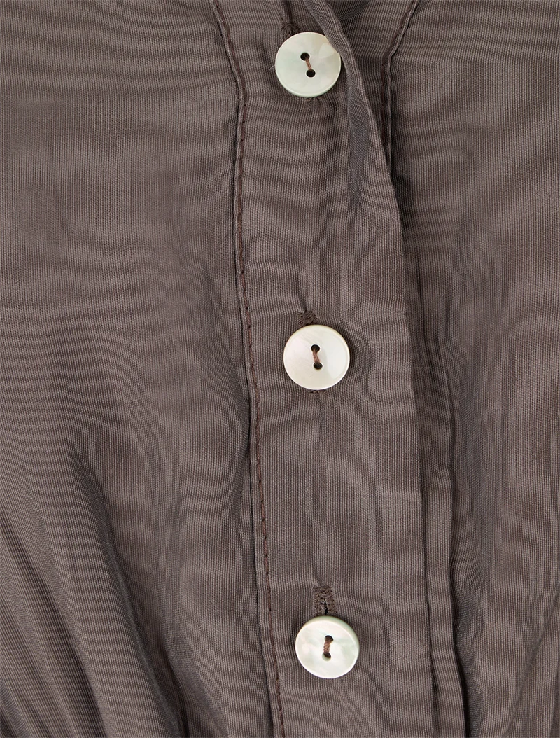 Rüschiges kurzes Kleid - Braun