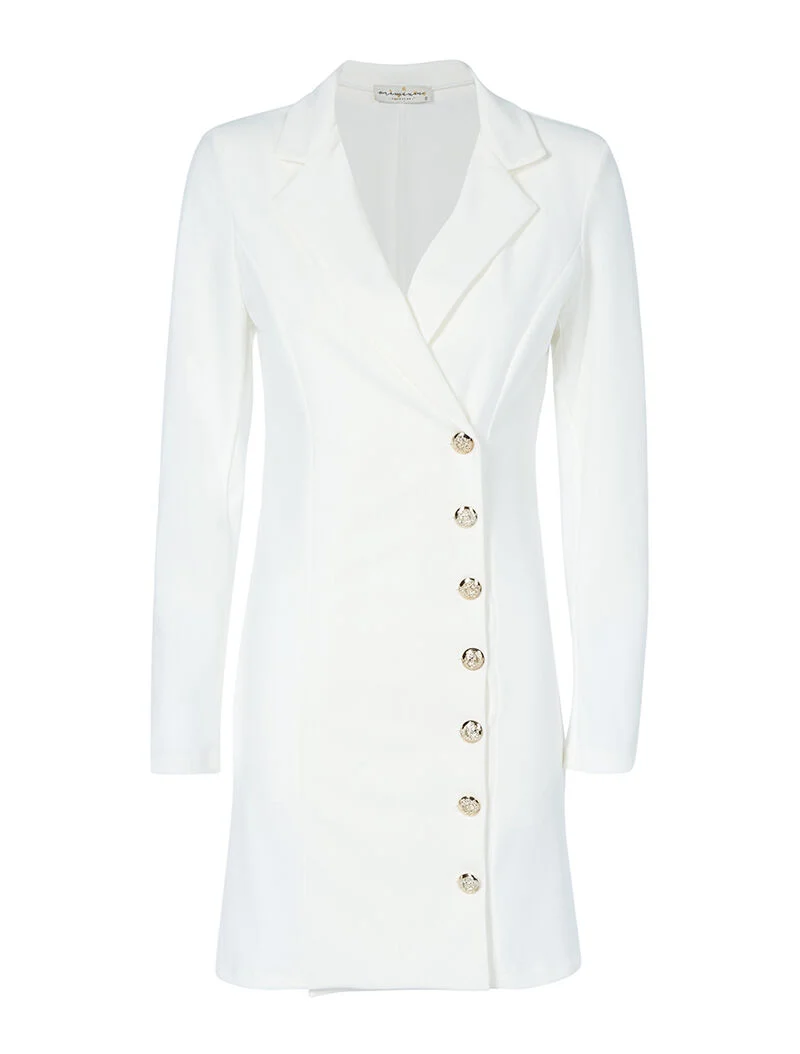 Blazer-Kleid - weiß