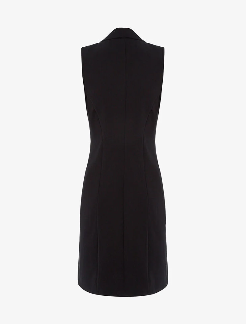 Knopfkleid Anzug - schwarz