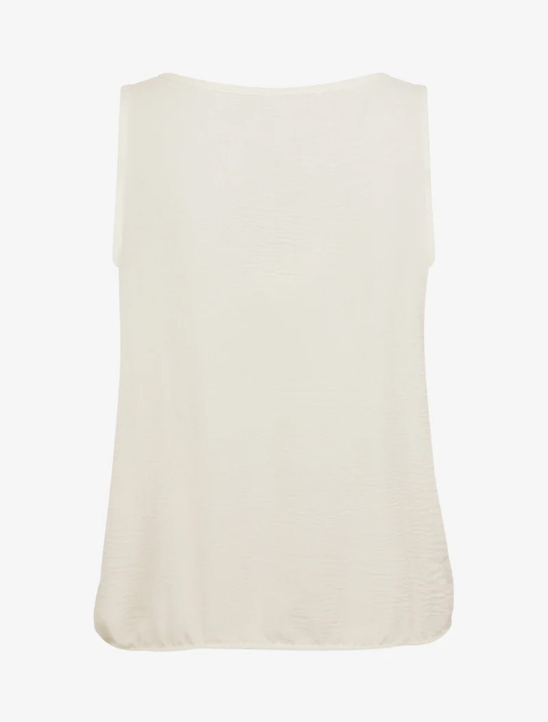 Elastisches Oberteil mit Juweleneinsatz - Beige