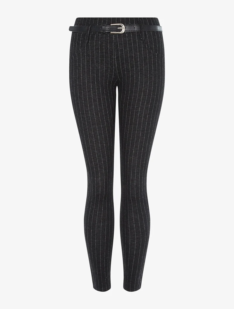 Hose mit Wolloptik - schwarz