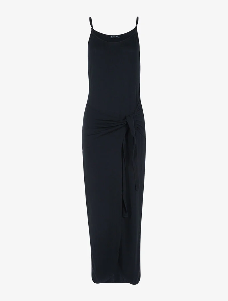 Wickelkleid - schwarz